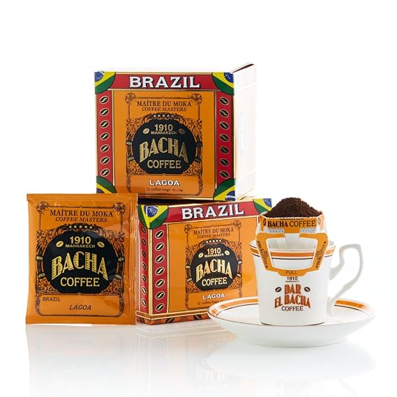 Bacha Coffee Lagoa Brazil Single Origin - 12 Drip Bags | Medium Light Roast, 100% Arabica Specialty Coffee, Single Origin, Single-Serve Drip Coffee, Gift Box Packaging