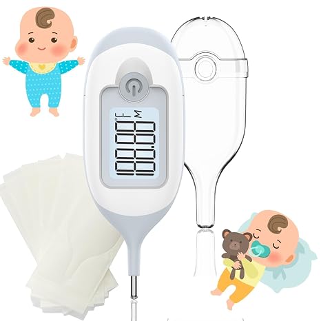 Rectal Thermometer for Babies, Accurate Digital Thermometer for Kids with 10-Second Response Time - Ideal for Home Care & Newborn Baby Use