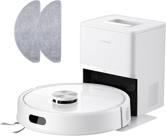 roborock Q7 M5+ Robot Vacuum and Mop White 2 Pack Microfiber Mop Cloths
