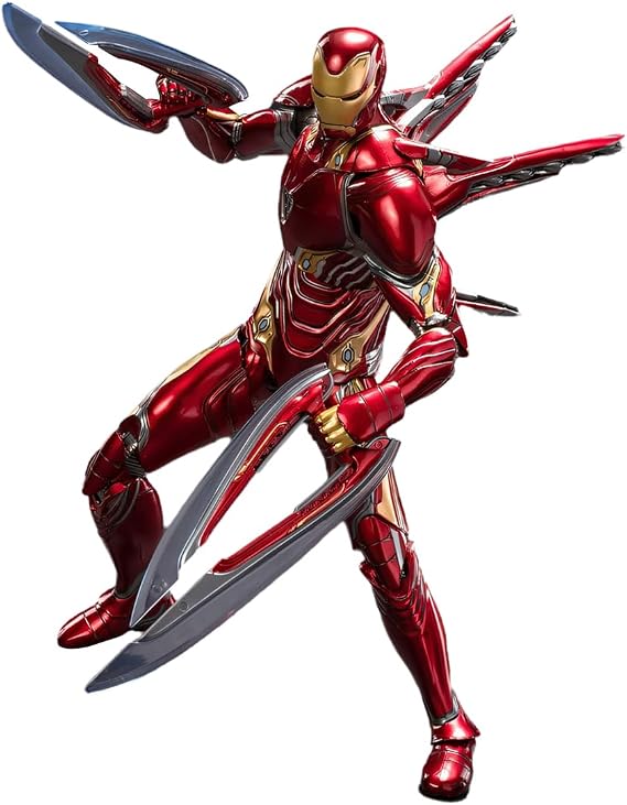 HiPlay ZD Toys Anniversary Series Collectible Figure Full Set: Iron Man Deluxe Version (1912-50), 1:10 Scale Miniature Action Figurine MK50HH