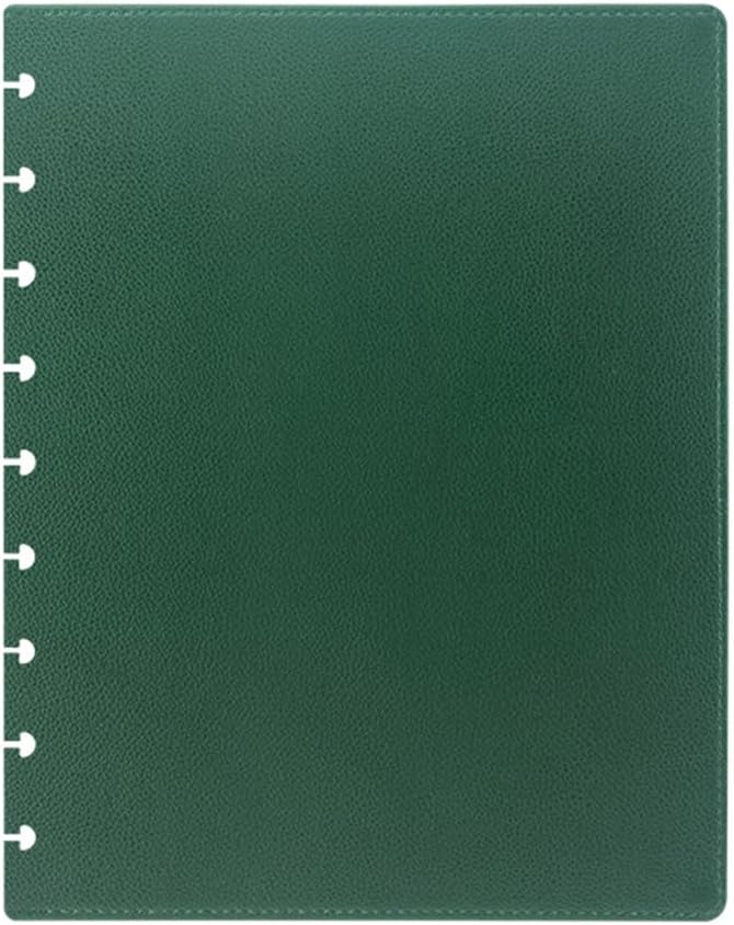 Medium Size Discbound Journal PU Leather Covers1 Pair Compatible with Circa Arc TUL and Happy PlannerGreen,Medium