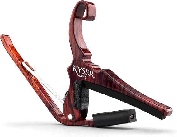 Kyser Quick-Change Guitar Capo for 6-string acoustic guitars, Rosewood, KG6RW