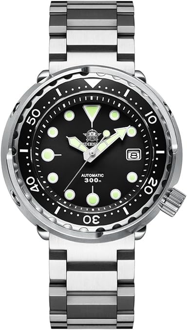 ADDIESDIVE Automatic Steel Dive Watch for Men 47.5mm Analog Wristwatches Sapphire Crystal Diver 300M