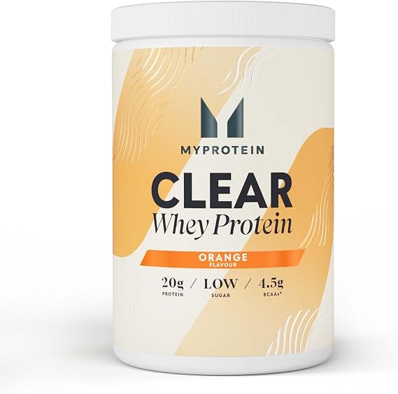 Myprotein Clear Whey Isolate Protein Powder | Orange -35 Servings | 20g Protein per Serving| Fruity Protein Juice Drink with Low Sugar | Refreshing