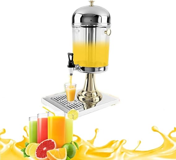 Drink Server Dispenser 8/16/24L Stainless Steel Beverage Dispenser with Tap, Juice Dispenser Serving Sealed, Large Capacity Drink Dispensers, for Breakfast Buffet Bars Hotels(Gold,8L)