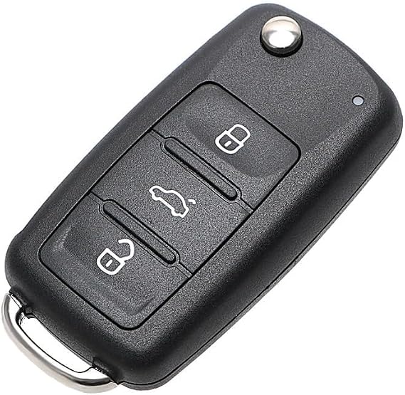 Replacement Flip Car Key Shell Remote Key for VW Golf Mk6 T1guan Polo Passat CC Seat Skoda Octavia 3 Button