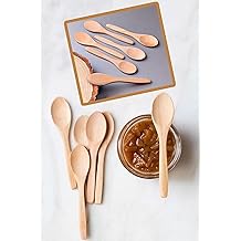 Deconox 12 Bamboo Spice Spoons and Food Spoons, Bamboo Jam Honey Spoons 12 Pieces