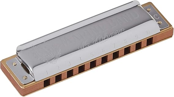 Hohner Marine Band 1896bx C Harmonica, Key of C, 0.9mm Brass Reeds