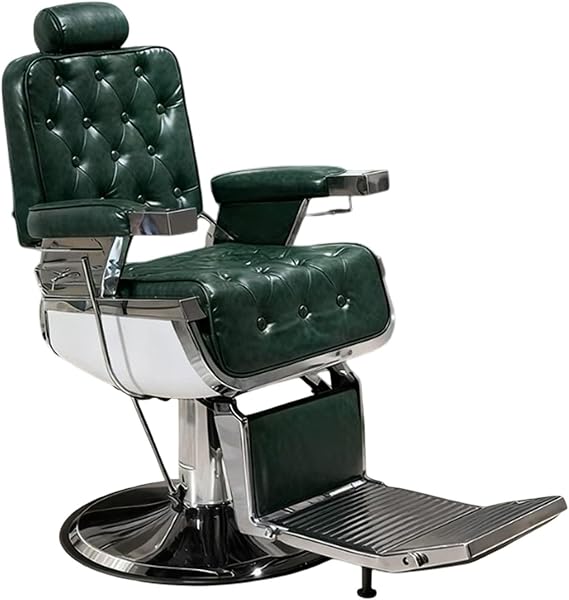 Professional Hair Stylist Chairs, Heavy Duty Hydraulic Salon Chair for Hair Stylist, Spa Beauty Equipment for Barbershops, Bars, and Homes(Green)