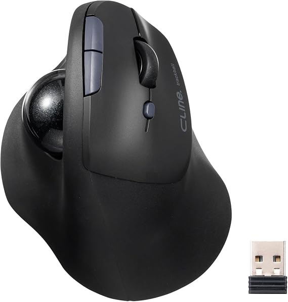 SANWA Vertical Trackball Mouse, 2.4G & Bluetooth, Ergonomic Right-Hand