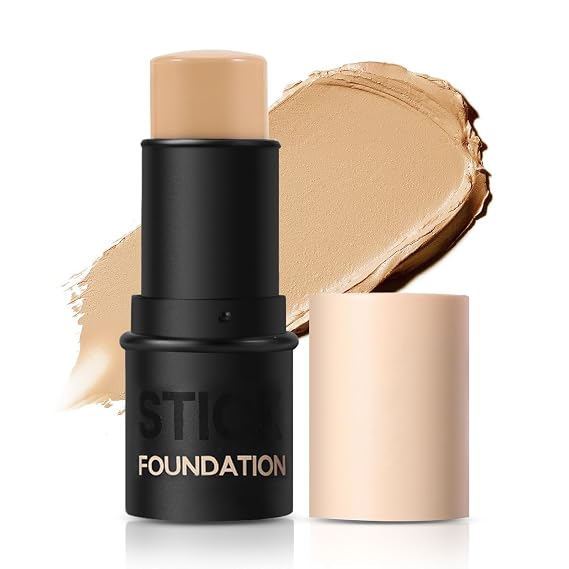 Matte Foundation Stick, Cream Face Foundation Concealer Makeup Stick, Waterproof Base Makeup for Women, Natural Finish