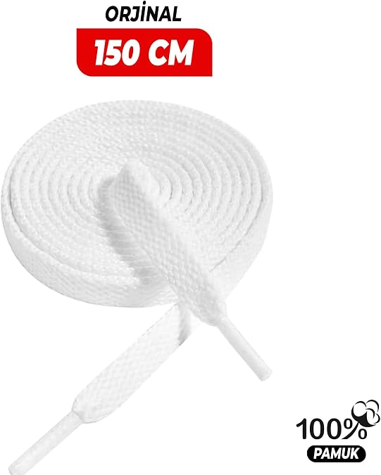 Yassı Ayakkabı Bağcığı – Spor Ayakkabı, Sneaker ve Günlük Ayakkabılar için Dayanıklı Düz Bağcık – Sağlam ve Uzun Ömürlü Ayakkabı Bağı - 1 Çift