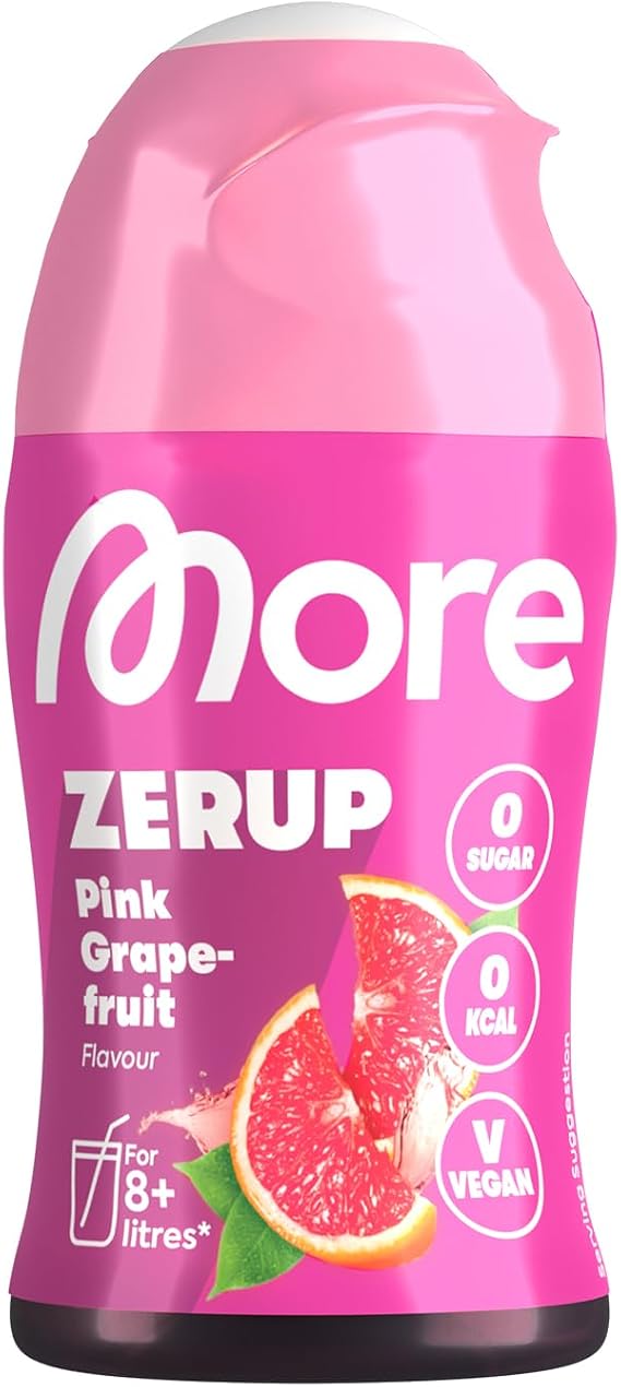 MORE Zerup, Zero Calorie Syrup with Real Fruit Extracts, Pink Grapefruit