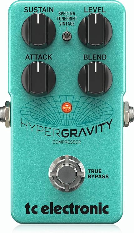 TC Electronic HYPERGRAVITY COMPRESSOR Exceptional Multiband Compression Pedal with Vintage Compressor Mode and Built-In TonePrints*, Compatible with PC and Mac