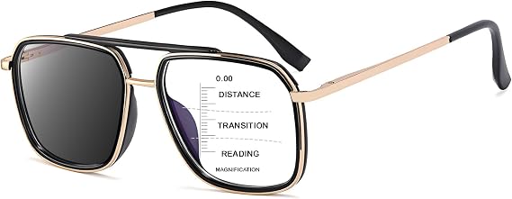 Photochromic Progressive Multifocus Reading Glasses For Men,Progressive Readers No Line Quick-Transition Sunglasses