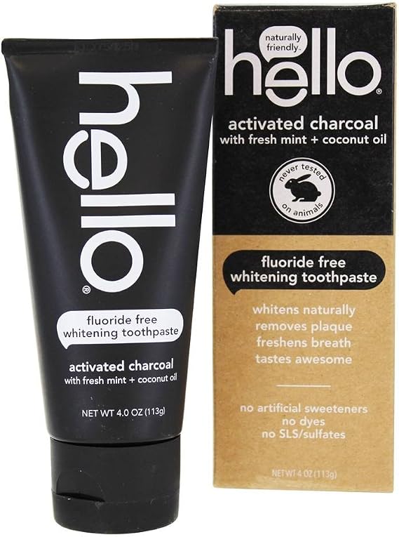 Hello Activated Charcoal Whitening Toothpaste (Pack of 2)