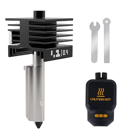 Bambu Lab P2S|X2D|H2D|H2C|H2S|A1 Mini用アップグレード0.4mmホットエンドキット、高温、クイックスワップ硬化スチールノズル交換用3Dプリンターアクセサリーエクスプルーダーシリコンソックス付き