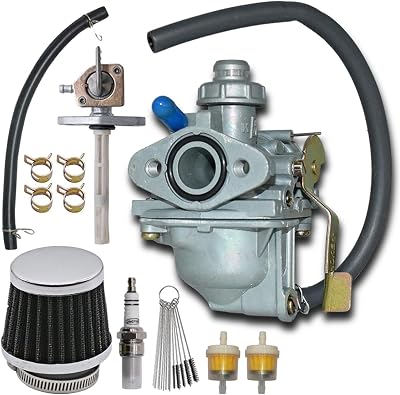 CRF50F XR50R Carburetor Fit for Honda CRF50F 2004 2005 XR50R 2000 2001 2002 2003 Carb 16100-GEL-702 with Air Filter & Fuel Valve Petcock