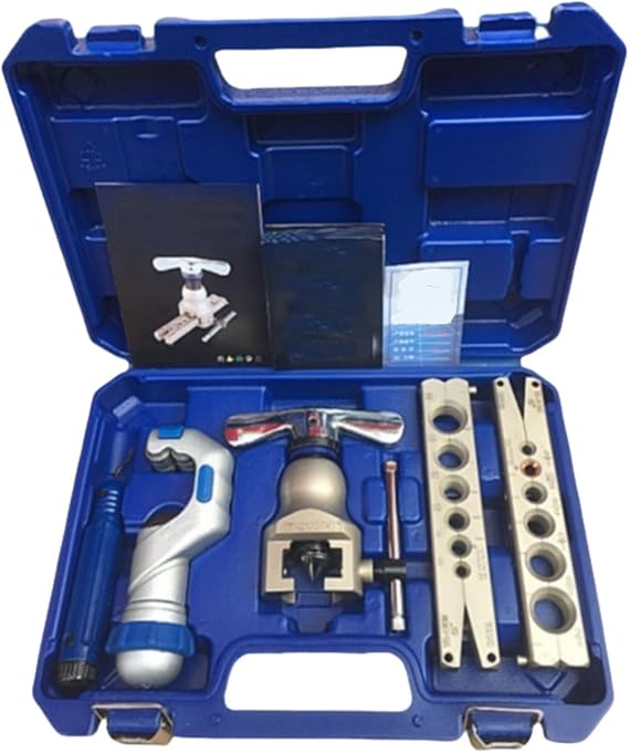 WK-R806FT-L Flaring Tool, 0.2 - 0.7 inches 6 - 19 mm, Ratchet Flaring Tool Set, Includes Tube Cutter, Plumbing Tool 0.2 - 0.7 inches 5 - 19 mm