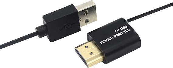 RUIPRO 5V HDMI Power Inserter, USB Powered Female to Male Adapter, 8K/4K | Provides Additional 5V Power When HDMI Ports Lack Enough Power, Helping Stabilize HDMI Operation and Reduce Signal Issues