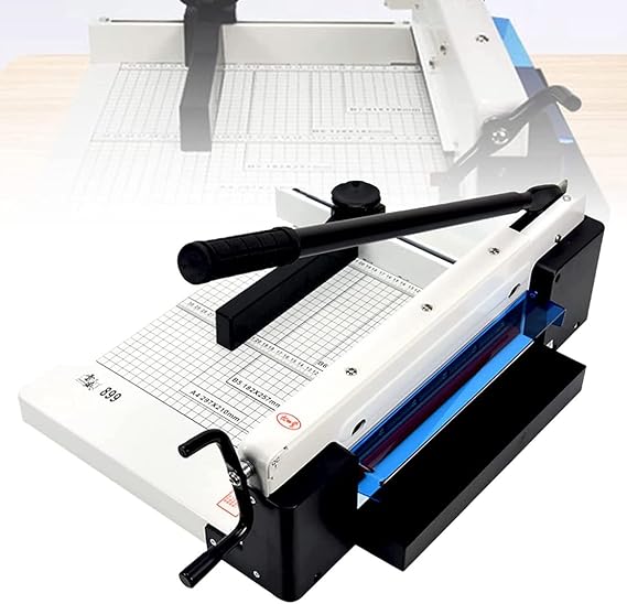 Manual Stack Paper Cutter Trimmer, Guillotine Paper Cutter, Cutting Performance up to 400 Sheets A4, for Office Home School Scrapbooking, Crafts & Photo