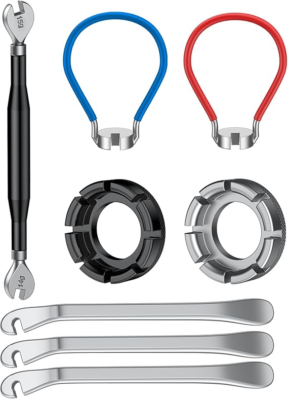 Pawfly Bike Spoke Wrench Tool Kit with Tire Levers, Rim Truing Repair Set