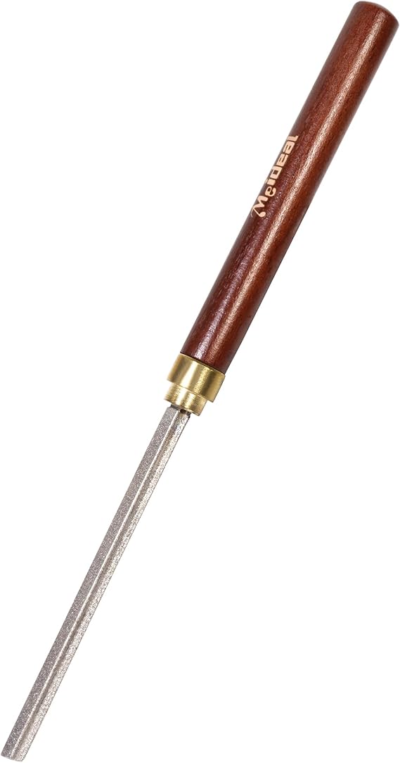 2-in-1 Diamond Guitar Fret End Dressing File & Fret Crowning File, Pro Luthier Guitar Setup Repair Tool for Sharp Fret Ends, Fret Sprout, Deburring, Rounding, and Shaping