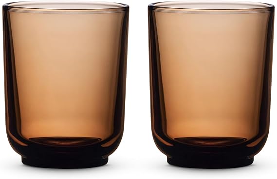 Fellow Pirch Latte Glasses 11 oz, Set of 2, Espresso Cups, Dishwasher Safe