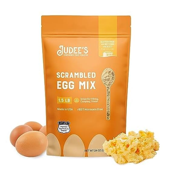 Judee's Gluten Free Scrambled Egg Mix - Easy Camping & Hiking Meals with Powdered Eggs - Baking & Cooking Substitute - 1.5 lb