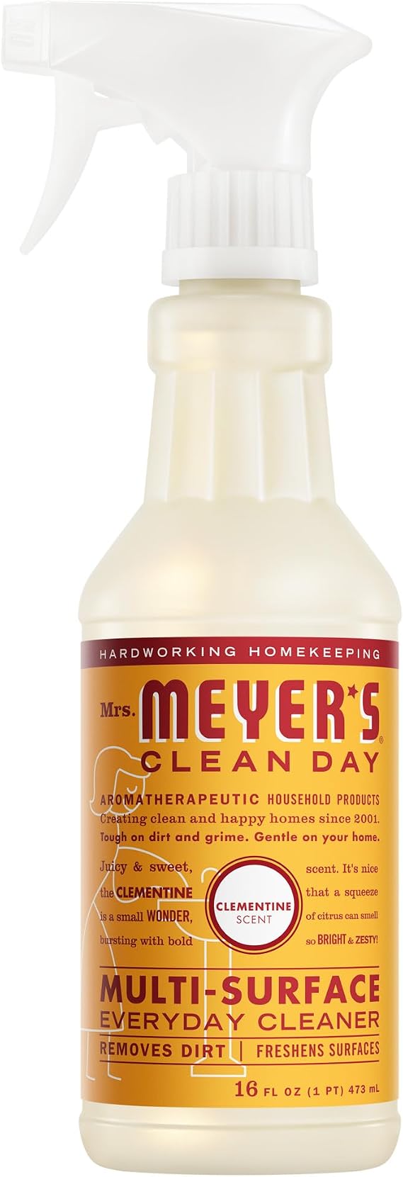 MRS. MEYER'S CLEAN DAY Multi-Surface Cleaner, Clementine, 16 fl oz