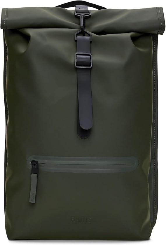 RAINS Rolltop Rucksack - Waterproof Backpack with Chest Strap, Standard