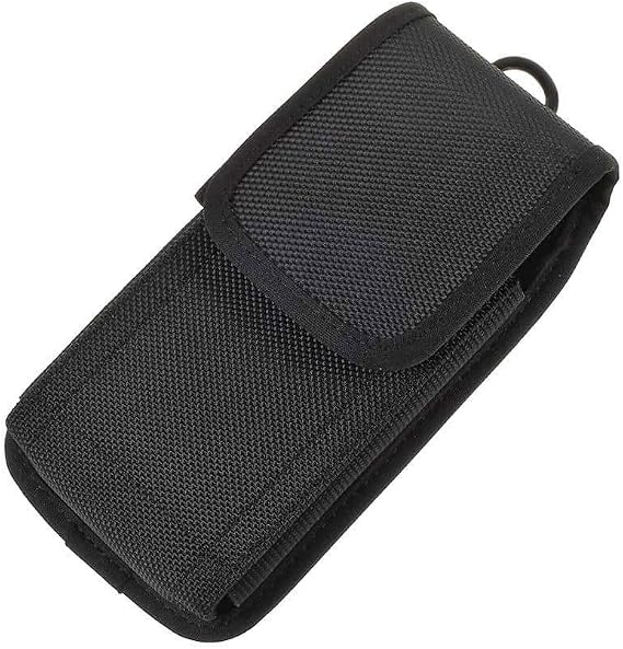 Nylon Case Cover Strap with 2 Belt Loops Vertical and Horizontal Fit for Nokia E72 Devices - Black