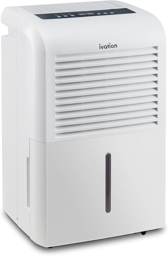 Ivation 50 Pint Dehumidifier for Basement w/Pump & Drain Hose, 4,500 Sq Ft