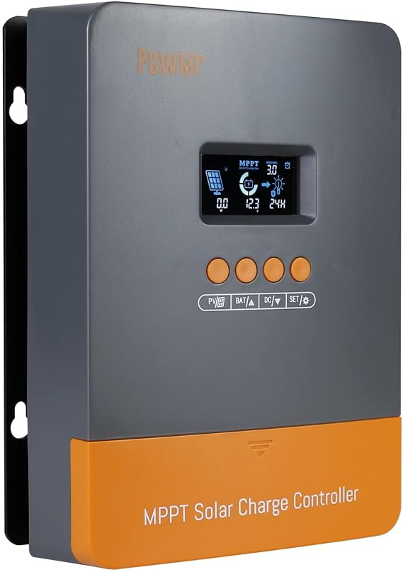 PowMr 60Amp MPPT Solar Charge Controller, 12V/24V/36V/48V Auto, Fit for Lead-Acid Lithium Battery, MAX 160V 2800W Input Solar ChargeSupport Up to 12 Units in Parallel