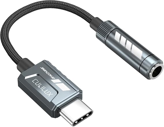 Cubilux USB C Headphone Adapter with 384kHz/24-bit DAC, Type C to 3.5mm Audio Jack Dongle, TRRS Microphone Connector for iPhone 17/16/15, iPad Pro 13/12.9/11 iPad Air 13/11, Galaxy S25/S24, Pixel 10/9