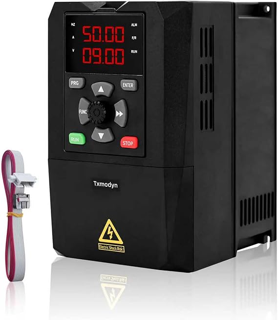 7.5KW 10HP VFD Variable Frequency Drive, 380V440V 3 Phase Input & Output, 17A Inverter for Spindle Motor, CNC Machine & Industrial Motor Control (03200Hz)