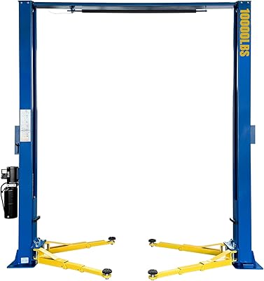 220V Two Post Car Lift 10,000 LBS Overhead Heavy Duty 2 Posts Auto Hoist Truck Lift for Garage w 36 Months Parts Replacement