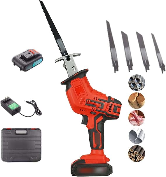Electric Reciprocating Bone Saw Portable Electric Bone Saw Handheld Butcher Bone Saw with Saw Blades Commercial Reciprocating Meat Cutter for Cutting Frozen Meat Bones Bacon Pork