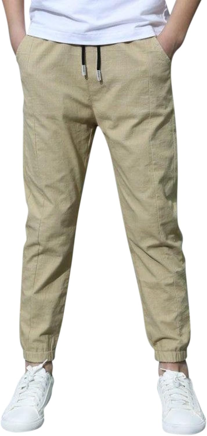 Kids Boys Hiking Pants Lightweight Athletic Joggers Workout with Pockets Drawstring Toddler Quick Dry Track Sweatpants