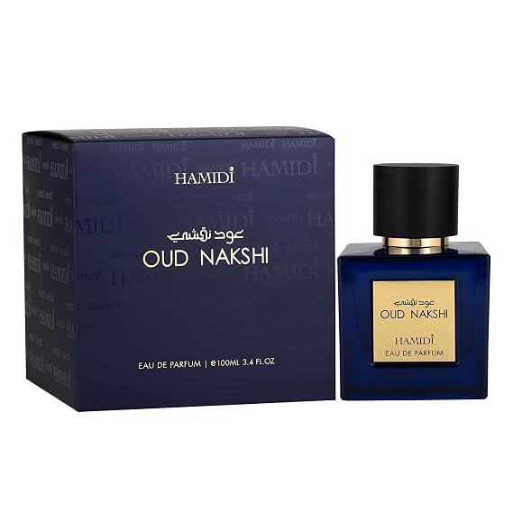 Hamidi H Unisex Oud Nakshi Eau de Parfum Luxury Long-Lasting Arabian Fragrance for Men & Women Oriental-Woody Scent 3.38 Oz Perfume Spray