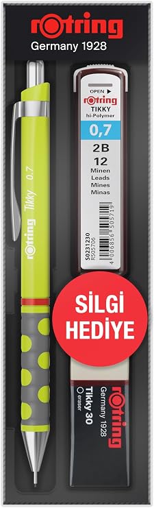 rotring Tikky RD 0.7+Min Silgi Hediyeli - Limon Yeşili