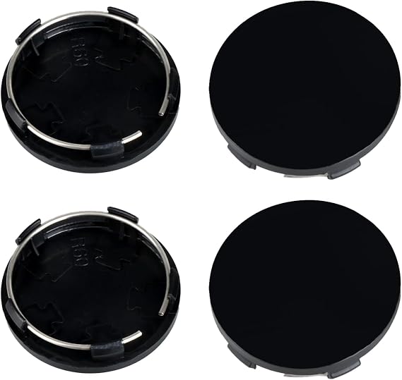 4PCS Hub Centre Caps,Universal Wheel Center Caps with Alloy Steel Ring,Wheel Trims for VW,Audi & Other 60mm Rims(OD 60mm ID 56mm)