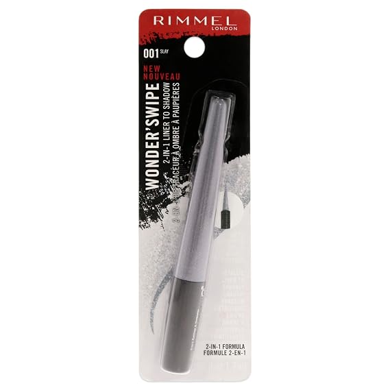 Rimmel London Wonder Swipe 2-in-1 Liner to Shadow - 001 Slay Eyeliner Women 0.058 oz