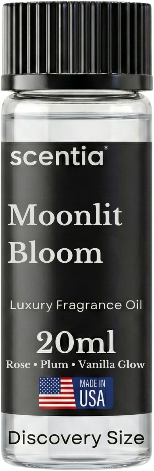 Moonlit Bloom Diffuser Oil | Romantic Essential Aromatherapy Oil for Love and Date Night | Valentine Collection with Rose Petal, Vanilla, Amber & Woods | 20 ml | 0.67 Fl Oz, Thanksgiving Gift