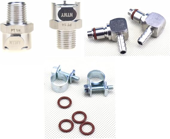 2 sets 1/4"Gas Fuel Petrol Pump Line Hose Quick Release Disconnect Coupling For Triumph