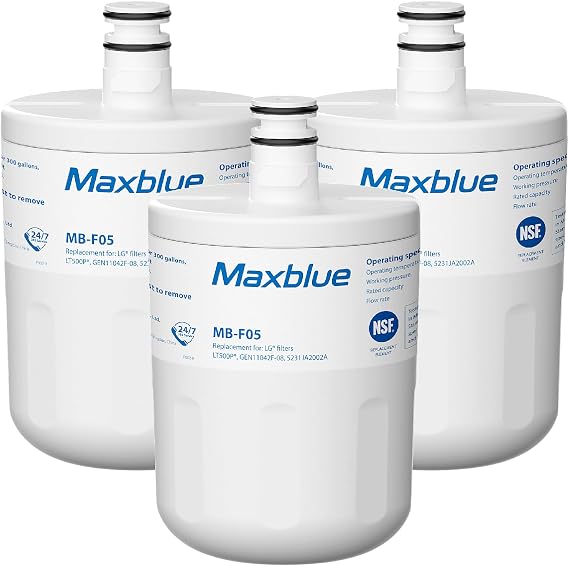 Maxblue 5231JA2002A Refrigerator Water Filter, 3 Pack