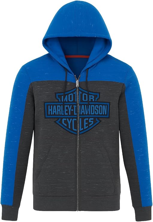 Harley-Davidson Men's Bar & Shield Colorblock Zip-Up Hoodie - 96283-22VM