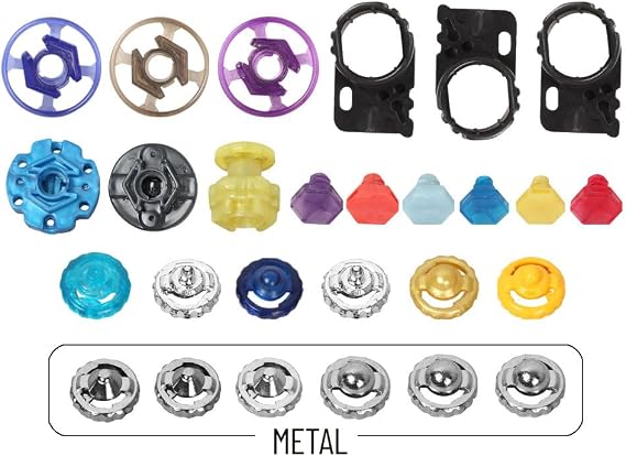 27 Pieces Bey Metal Fusion 4D Gyro Game Accessories Spinning top Toys Parts