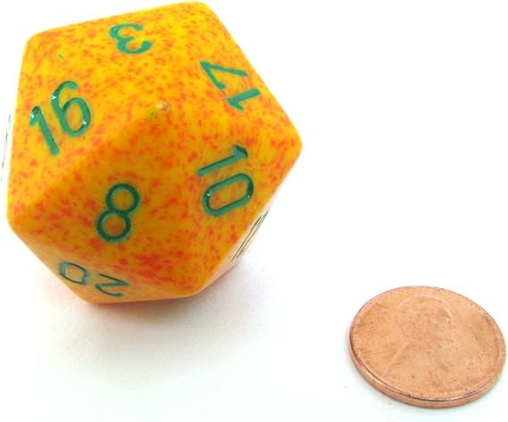 Jumbo d20 Counter - Speckled 34mm Dice: Lotus