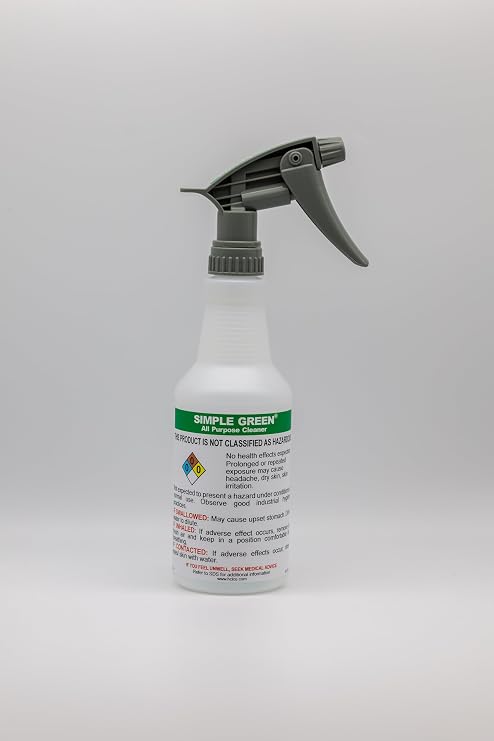 HCL Pre-Labeled GHS Spray Bottles - Simple Green - 16oz (Supplied Empty)